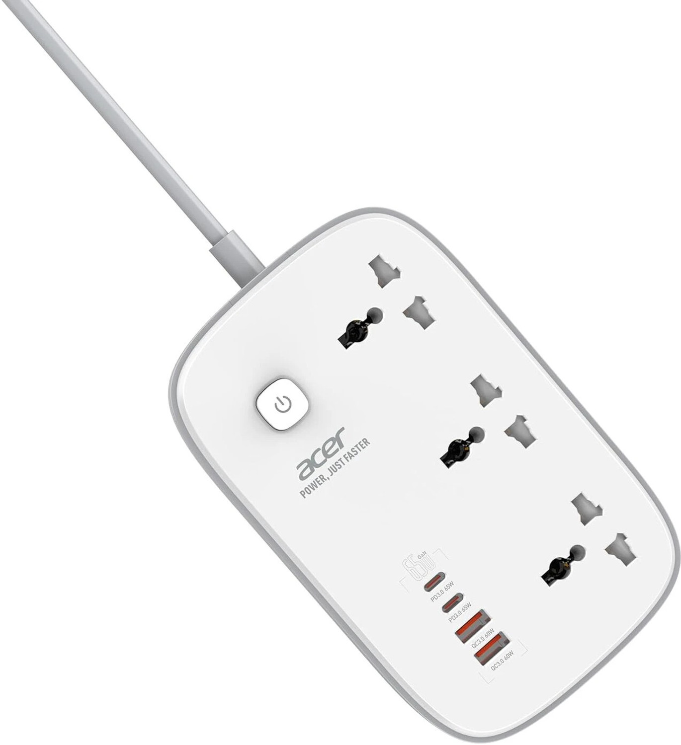 Acer PowerHub Core GaN,3 AC Outlets + 4 USB Ports (2 Type-C GaN PD 65W + 2 Type-A) 7  Socket Extension Boards Price in India - Buy Acer PowerHub Core 