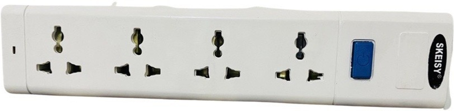 Image of ORPAT Copper Series Power Link 6A 4 Mtr 3 Pin 4 Way Power Link OCPL 5927 White 4 Socket Extension Boards (White, 4 m)
