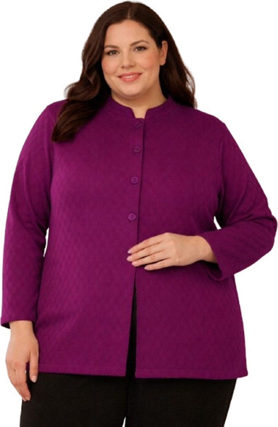 Image of eWools Women Floral Print Collared Neck Grey Sweater