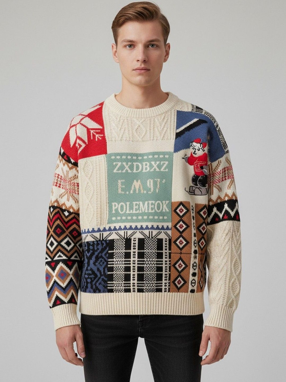 Mast & Harbour Multicolor Men's Sweater - Image 3