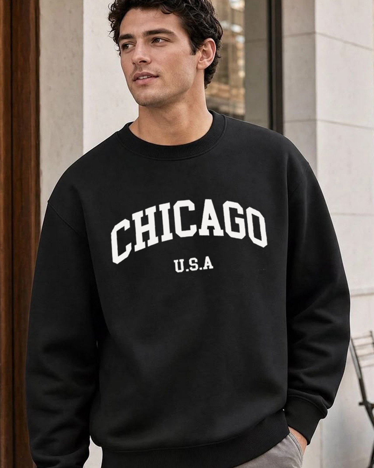 AI CLUB Men Full Sleeve Printed Sweatshirt - Image 1