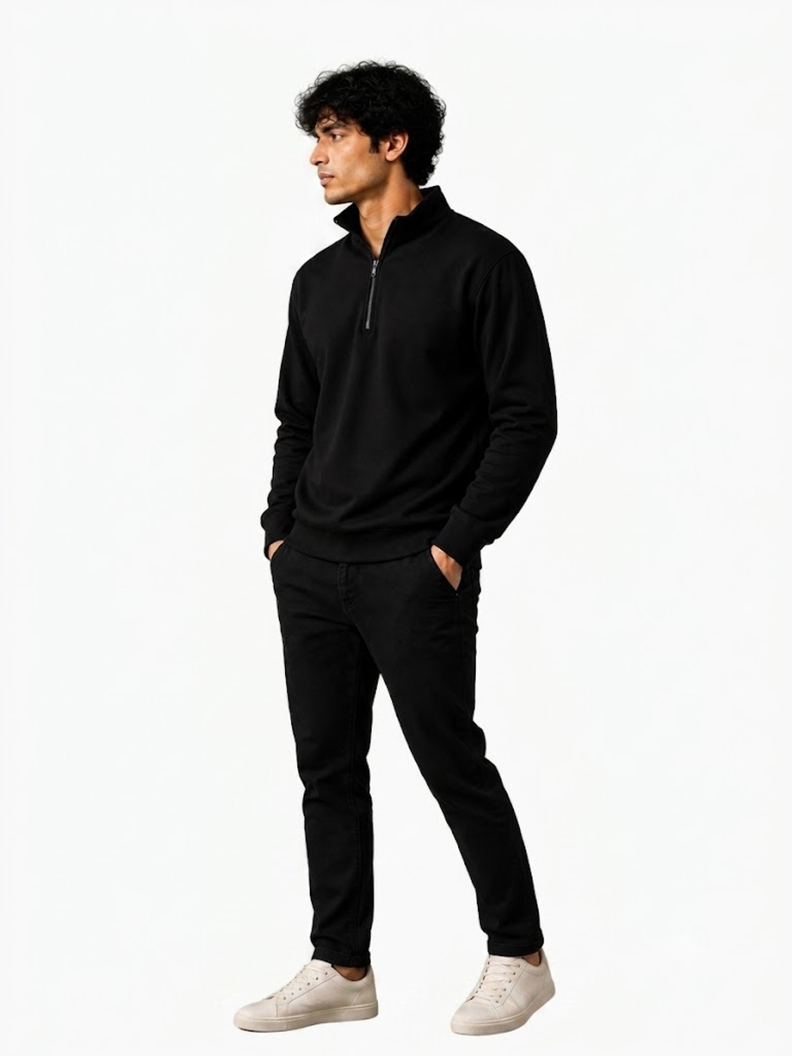 Image of JH MART Men Full Sleeve Printed Hooded Sweatshirt