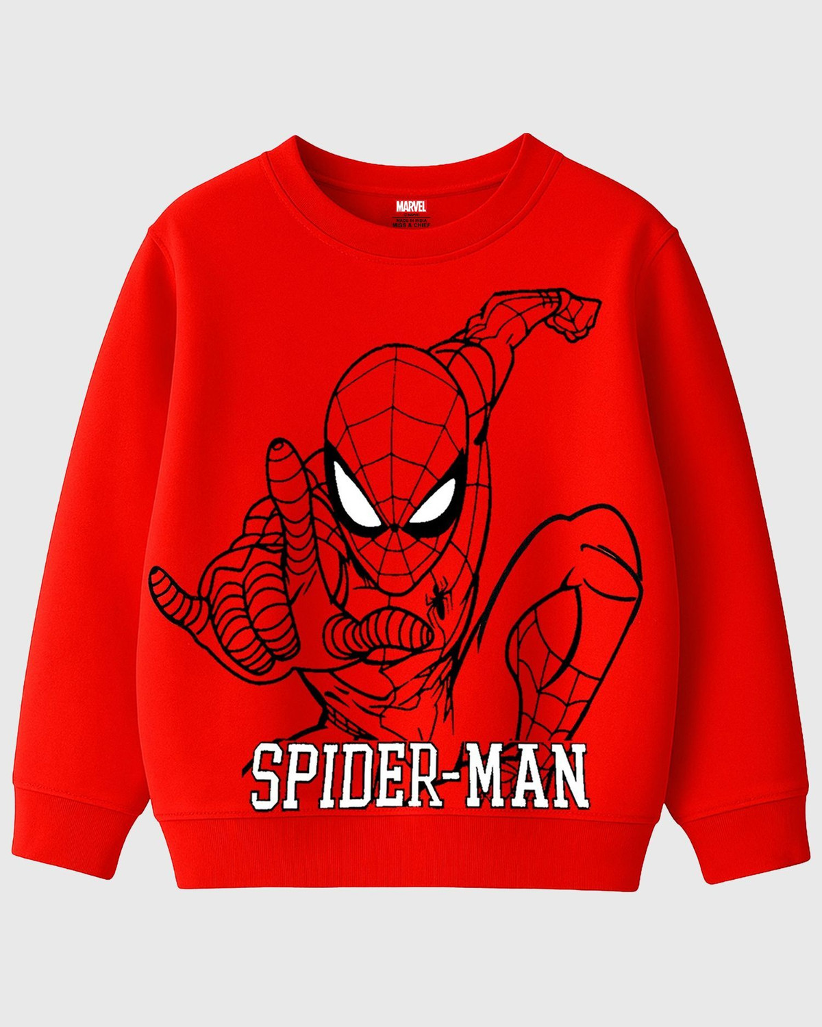 Image of BONKIDS Boys Full Sleeve Embroidered Hooded Sweatshirt