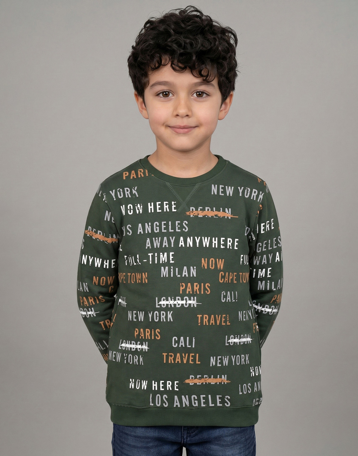 Image of Pepe Jeans Boys Full Sleeve Printed Sweatshirt
