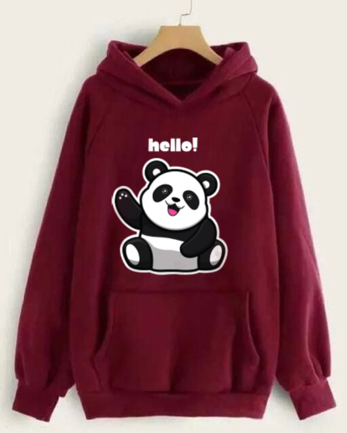 Image of Parona Women Full Sleeve Solid Hooded Sweatshirt