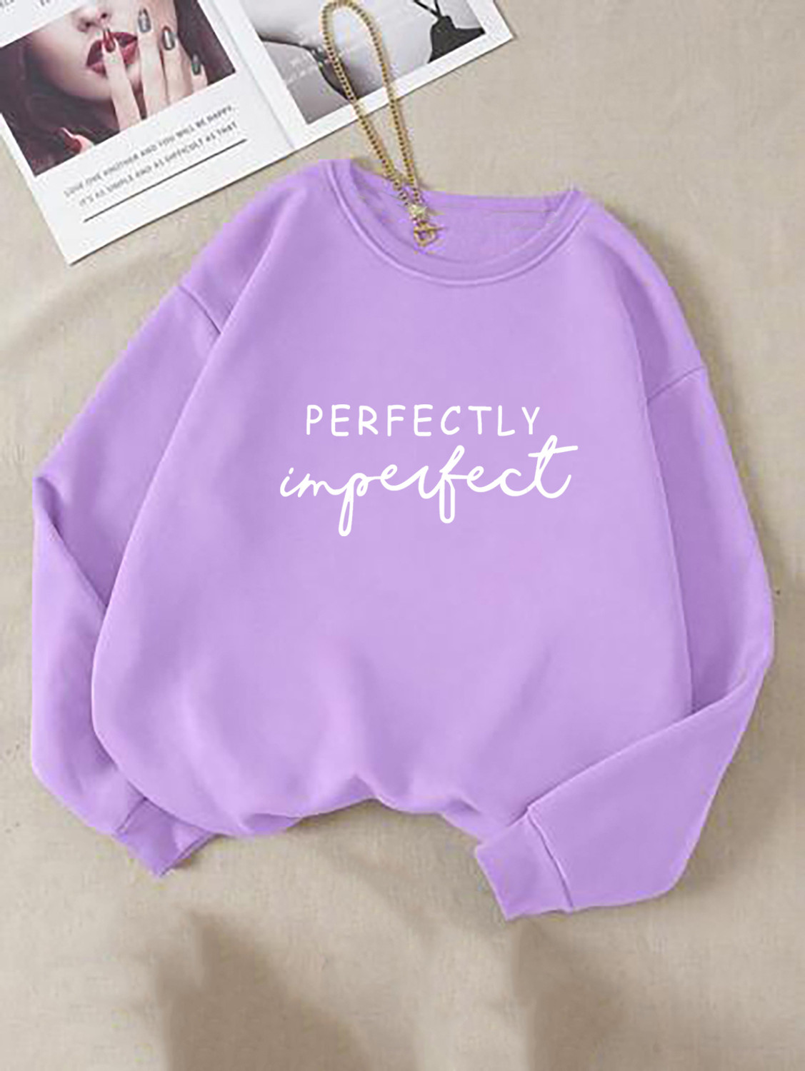 Image of KOTTY Women Full Sleeve Printed Sweatshirt