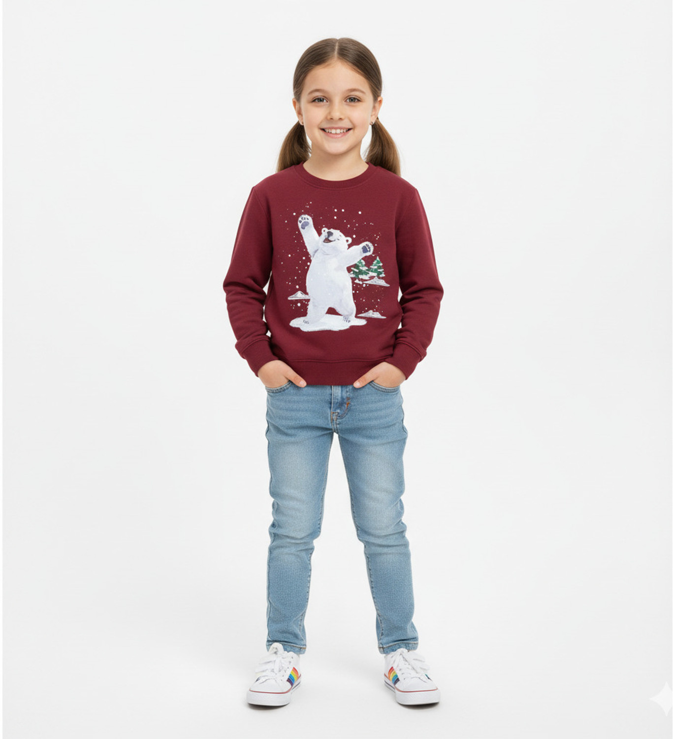 Image of fasla Girls Casual T-shirt Shorts (Peach & Green)