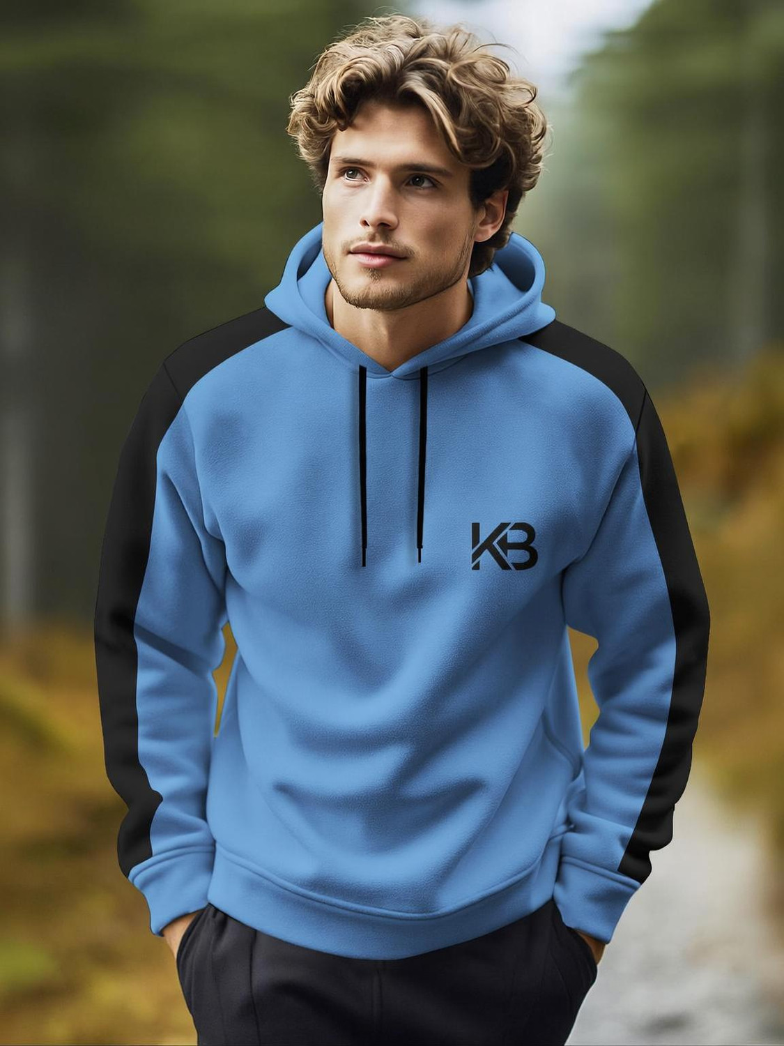 Image of HipHopTrends Men Full Sleeve Printed Hooded Sweatshirt