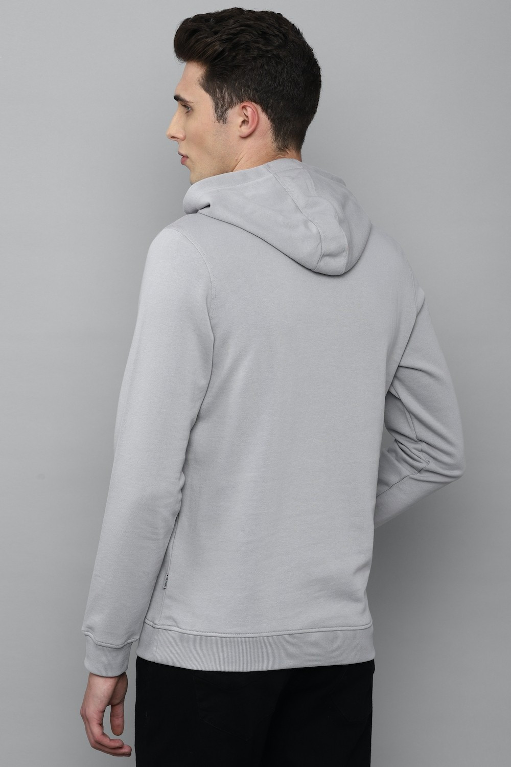 Image of LOUIS PHILIPPE Men Full Sleeve Graphic Print Hooded Sweatshirt