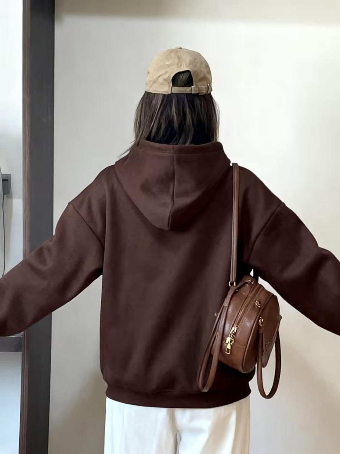 Image of Zyrofit Women Full Sleeve Solid Hooded Sweatshirt