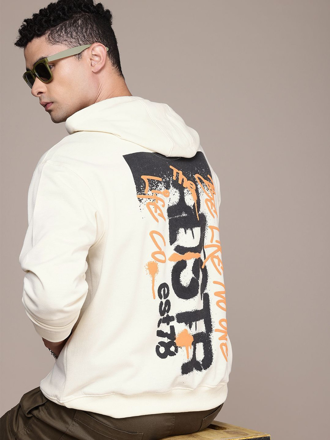 Image of Roadster Men Full Sleeve Solid Sweatshirt