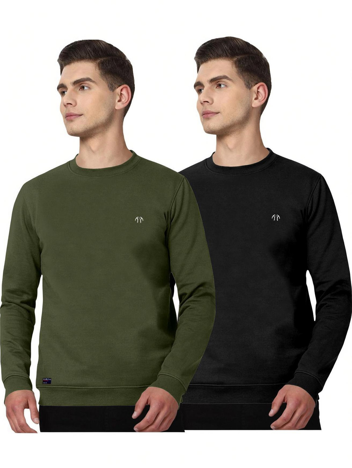 Image of Triptee Men Full Sleeve Solid Sweatshirt
