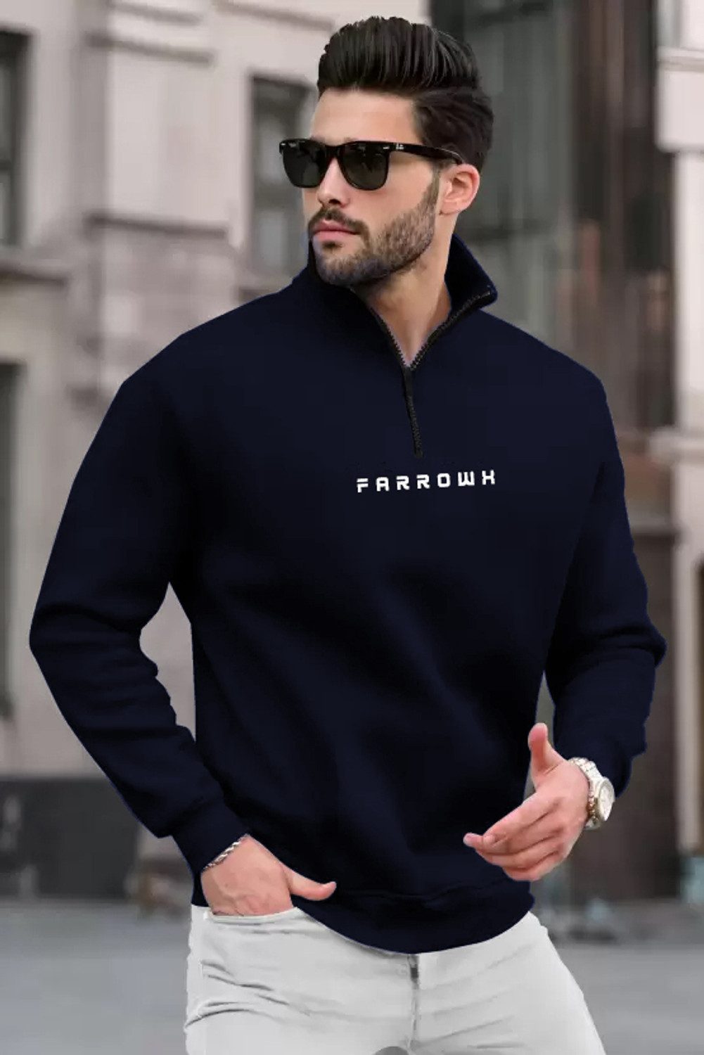 Image of Smartees Men Full Sleeve Solid Hooded Sweatshirt