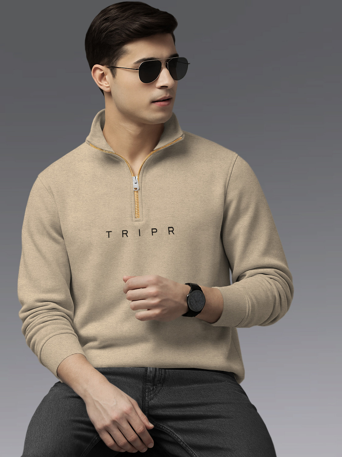 TRIPR Full Sleeve Printed Men Sweatshirt - Image 1