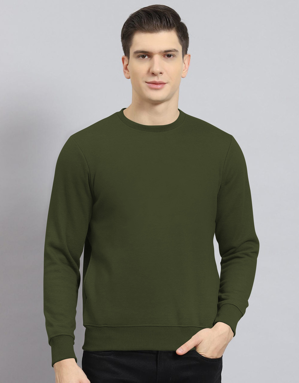 Image of Smart Colors Men Full Sleeve Solid Sweatshirt