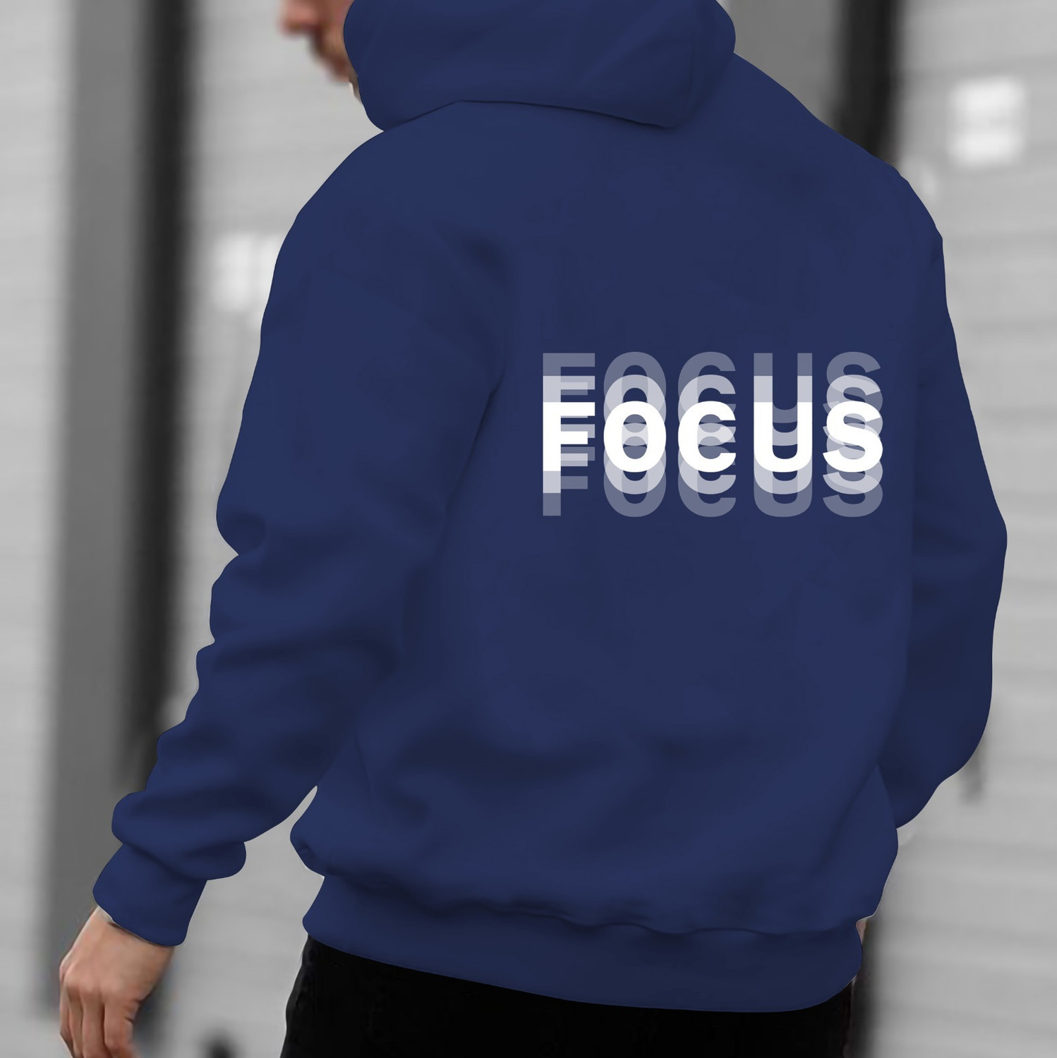 Image of HipHopTrends Men Full Sleeve Printed Hooded Sweatshirt
