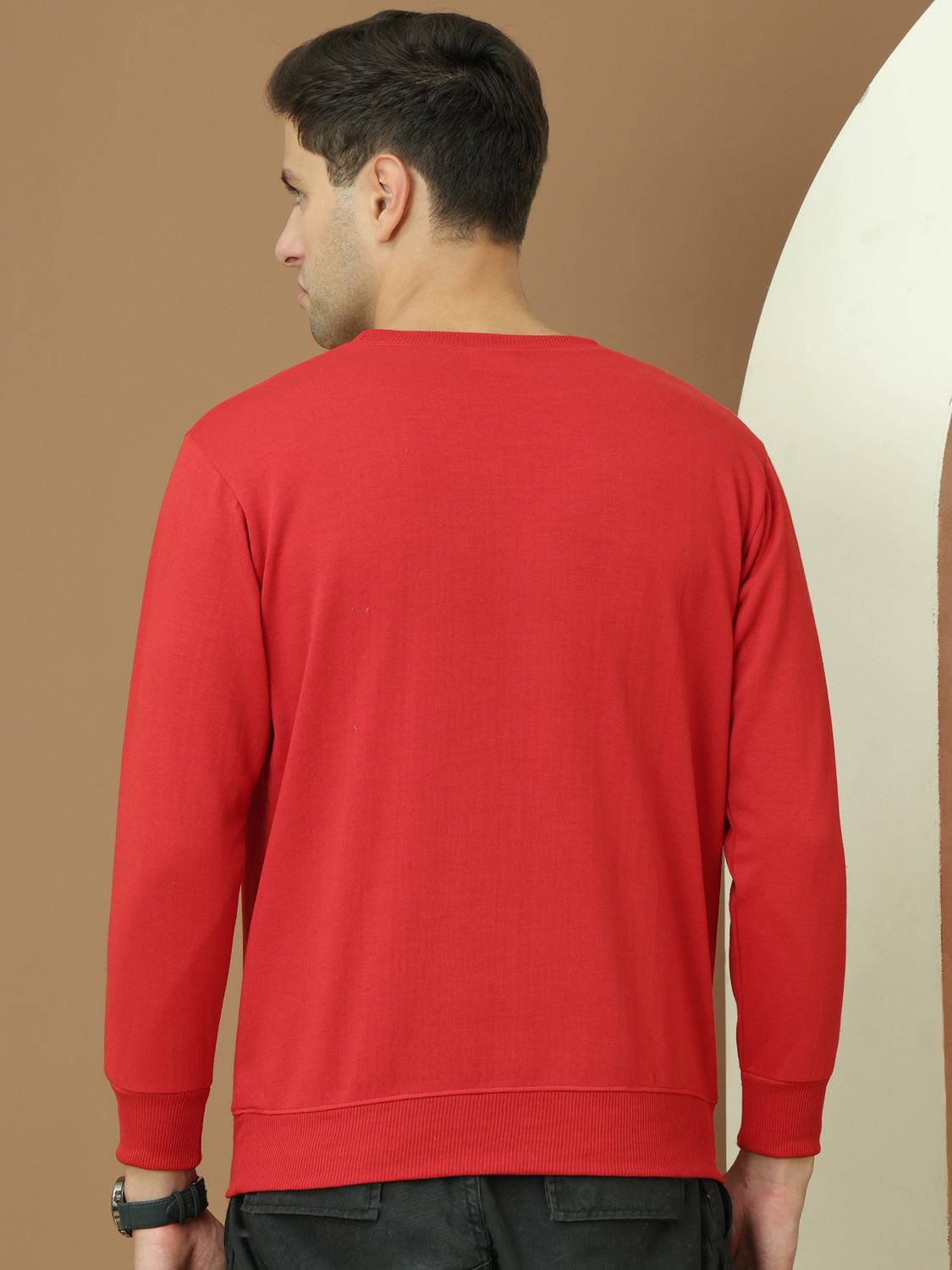 Image of MACK JONNEY Men Full Sleeve Solid Sweatshirt