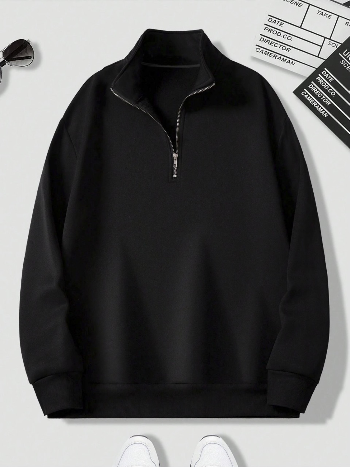 Image of TeeWink Men Full Sleeve Solid Sweatshirt