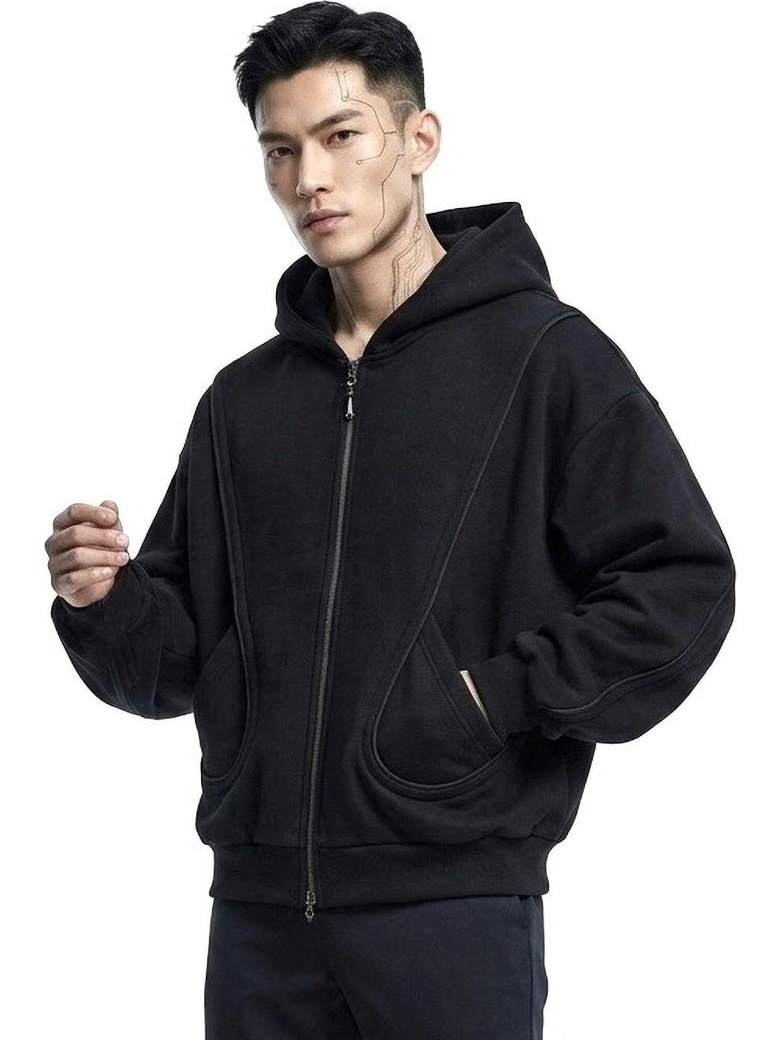 youngcash Full Sleeve Solid Men Sweatshirt - Image 4