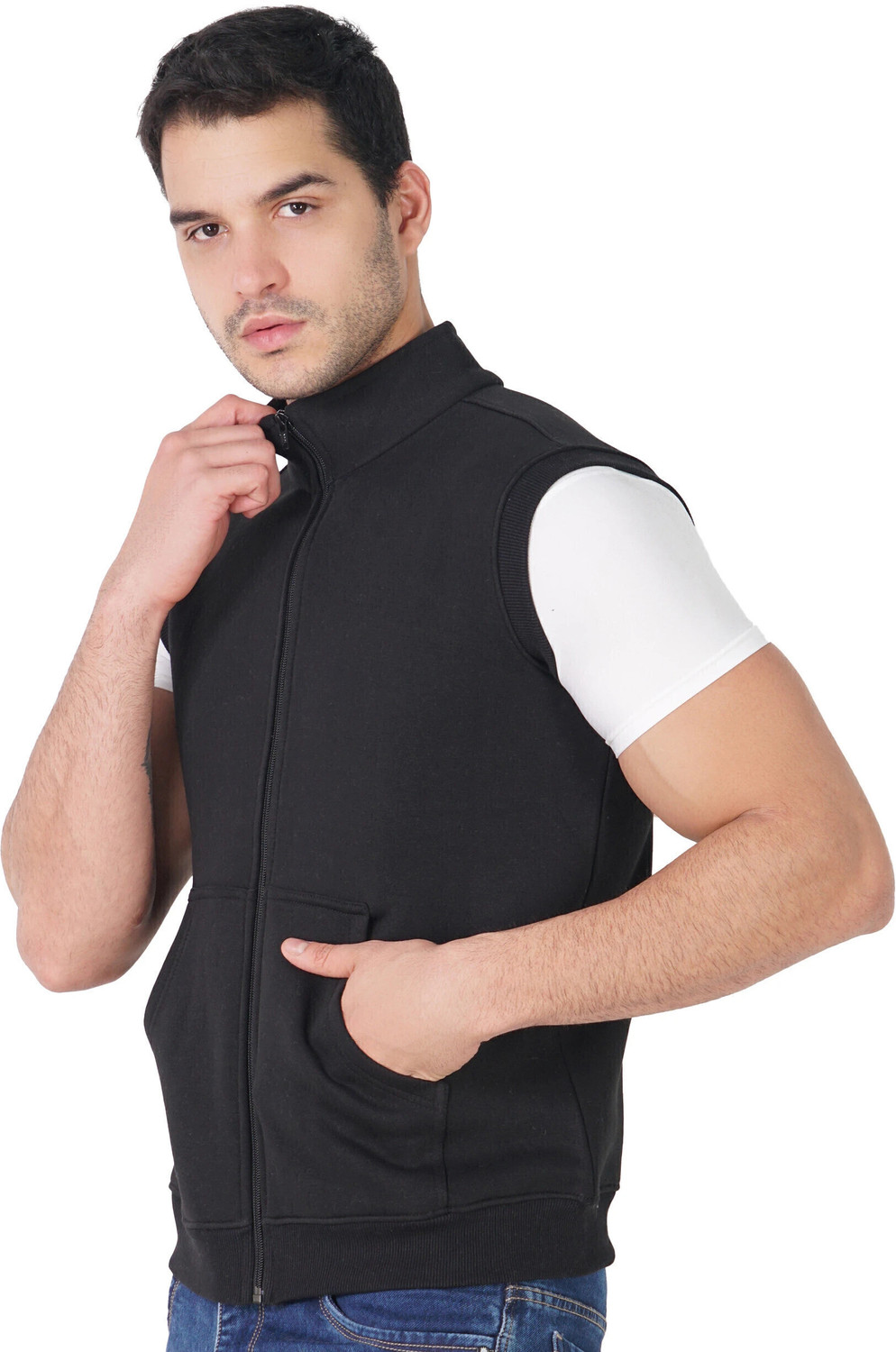 Image of Mindseye Creations Men Sleeveless Solid Sweatshirt