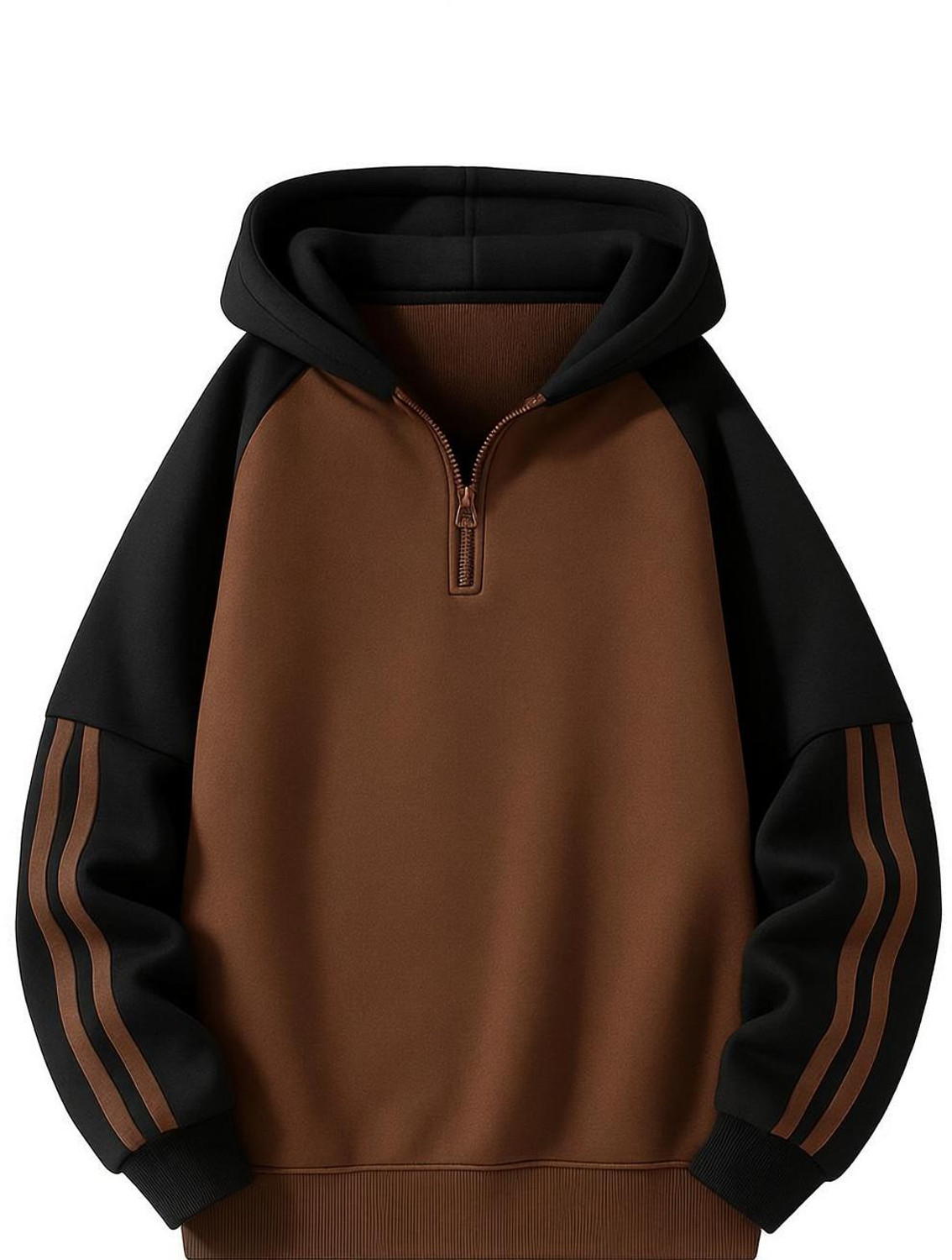 JERKYN Men Full Sleeve Color Block Hooded Sweatshirt - Image 1