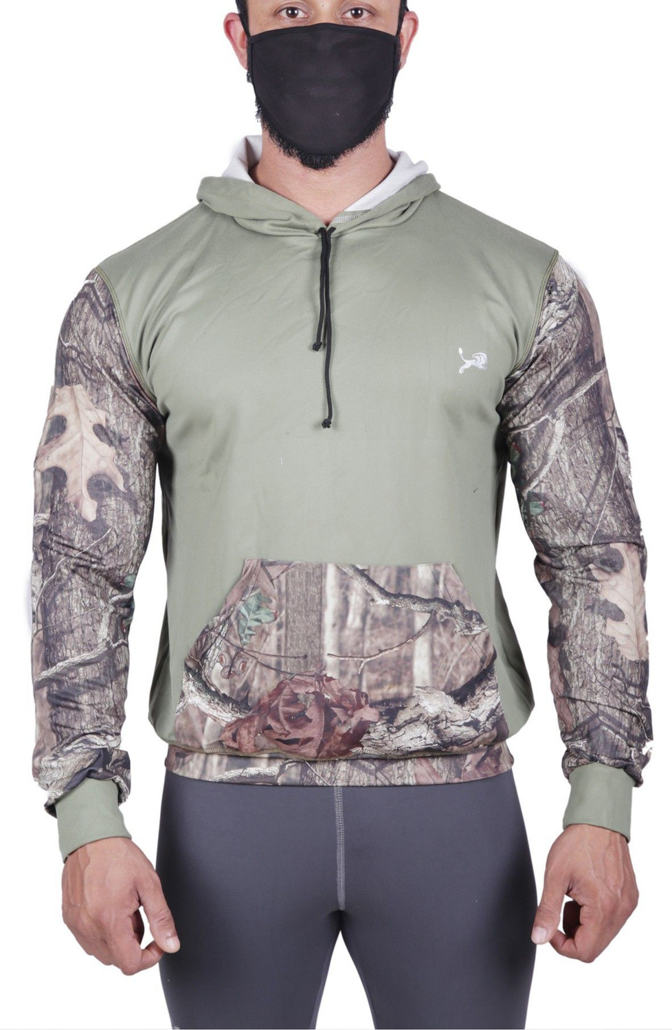 Image of SXV STYLE Men Full Sleeve Printed Reversible Hooded Sweatshirt