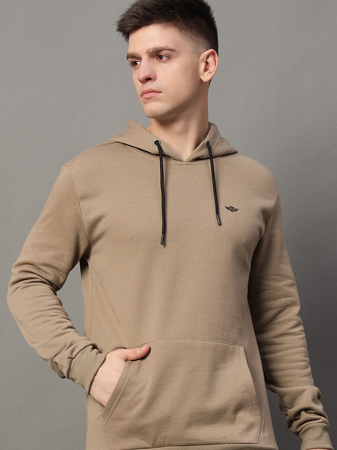 Image of GETGOLF Men Full Sleeve Solid Sweatshirt