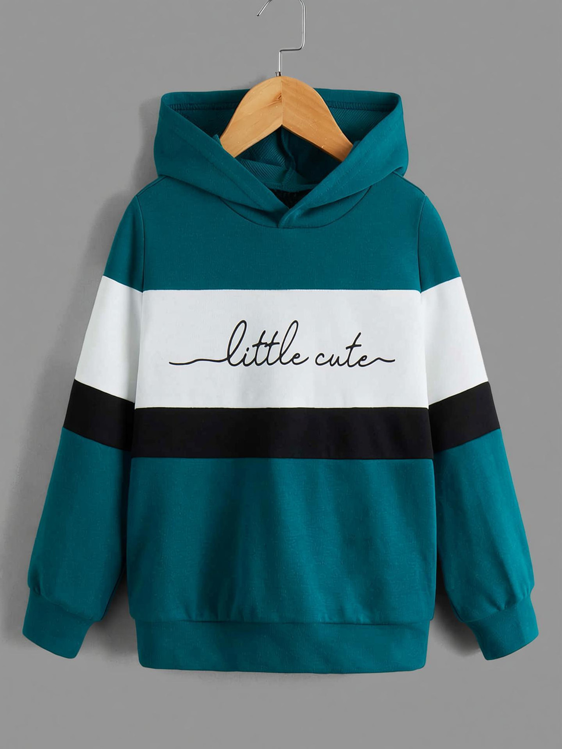 Image of BONKIDS Boys Full Sleeve Embroidered Hooded Sweatshirt