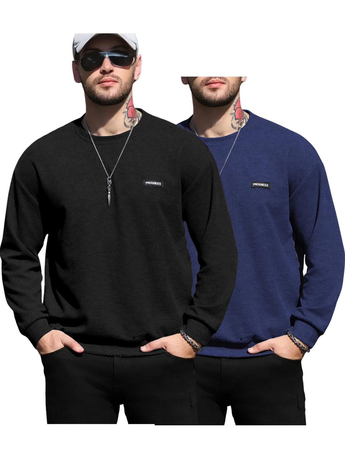 Image of Triptee Men Full Sleeve Solid Sweatshirt
