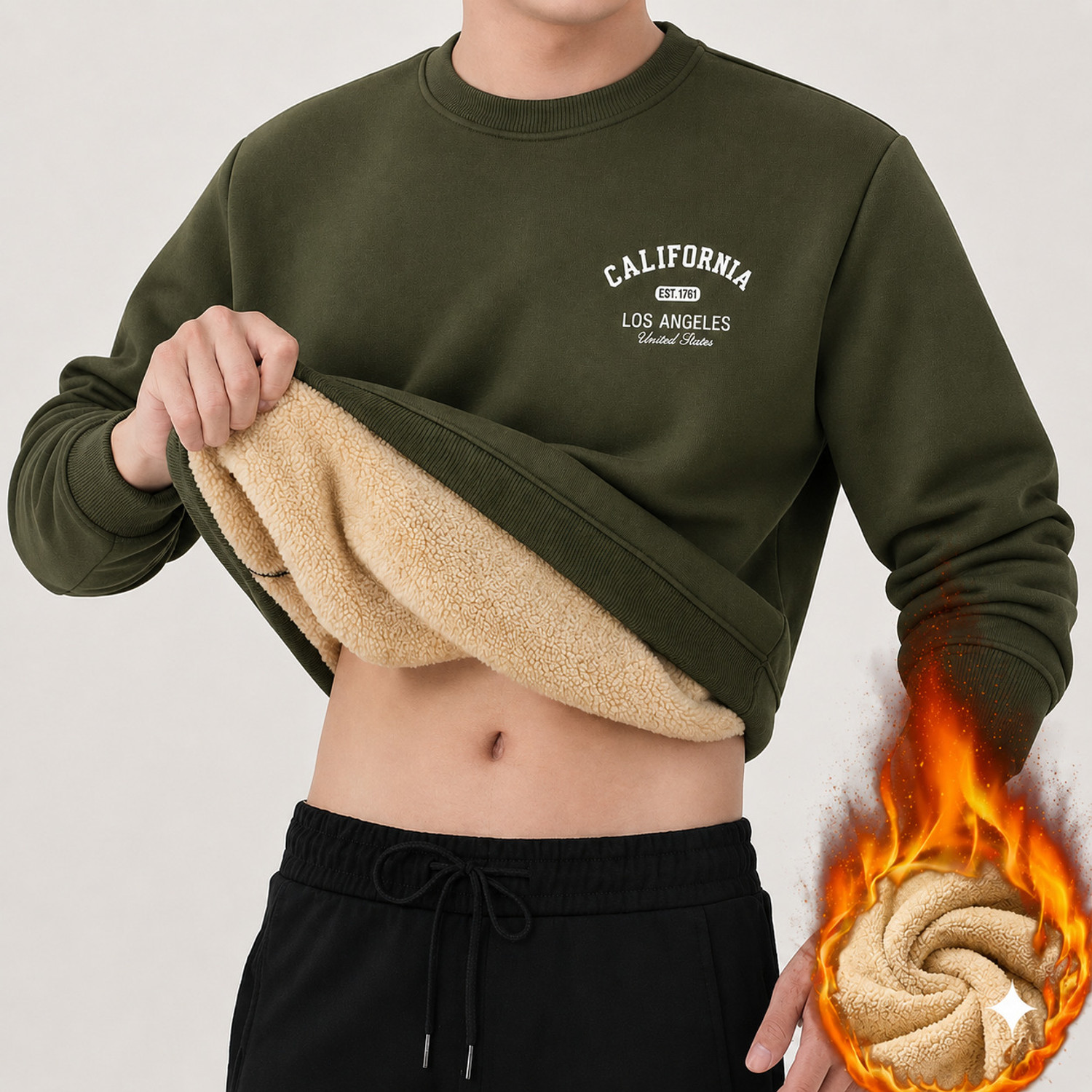 WOMENPRIDE Men Full Sleeve Printed Reversible Sweatshirt - Image 1