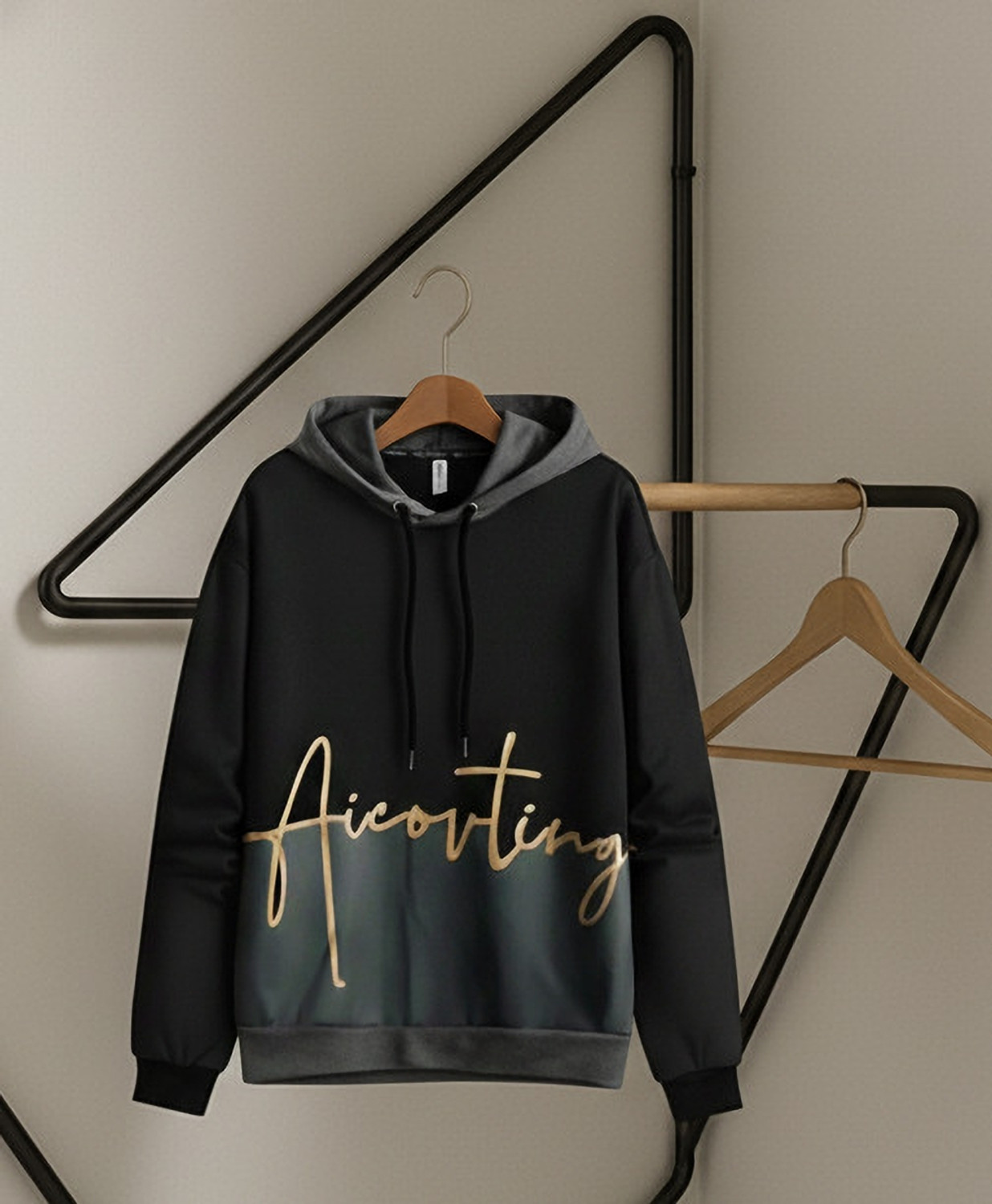 Image of EyeBogler Men Full Sleeve Printed Hooded Sweatshirt