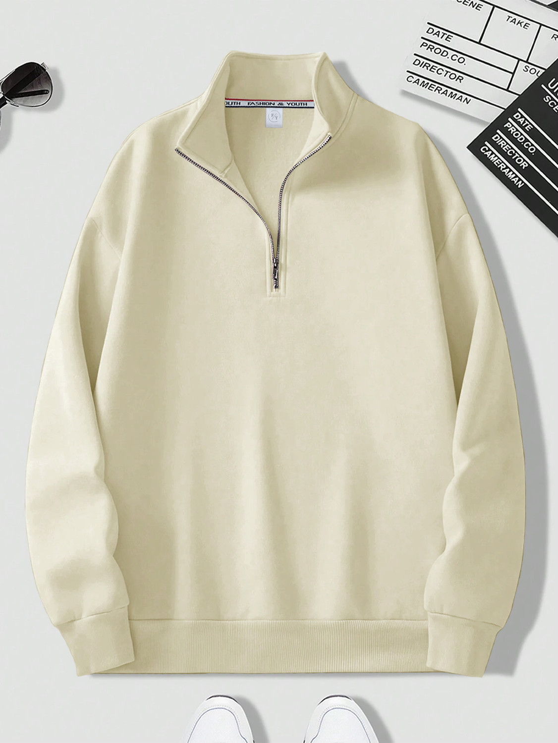 Fashion And Youth Men Full Sleeve Solid Sweatshirt - Image 6