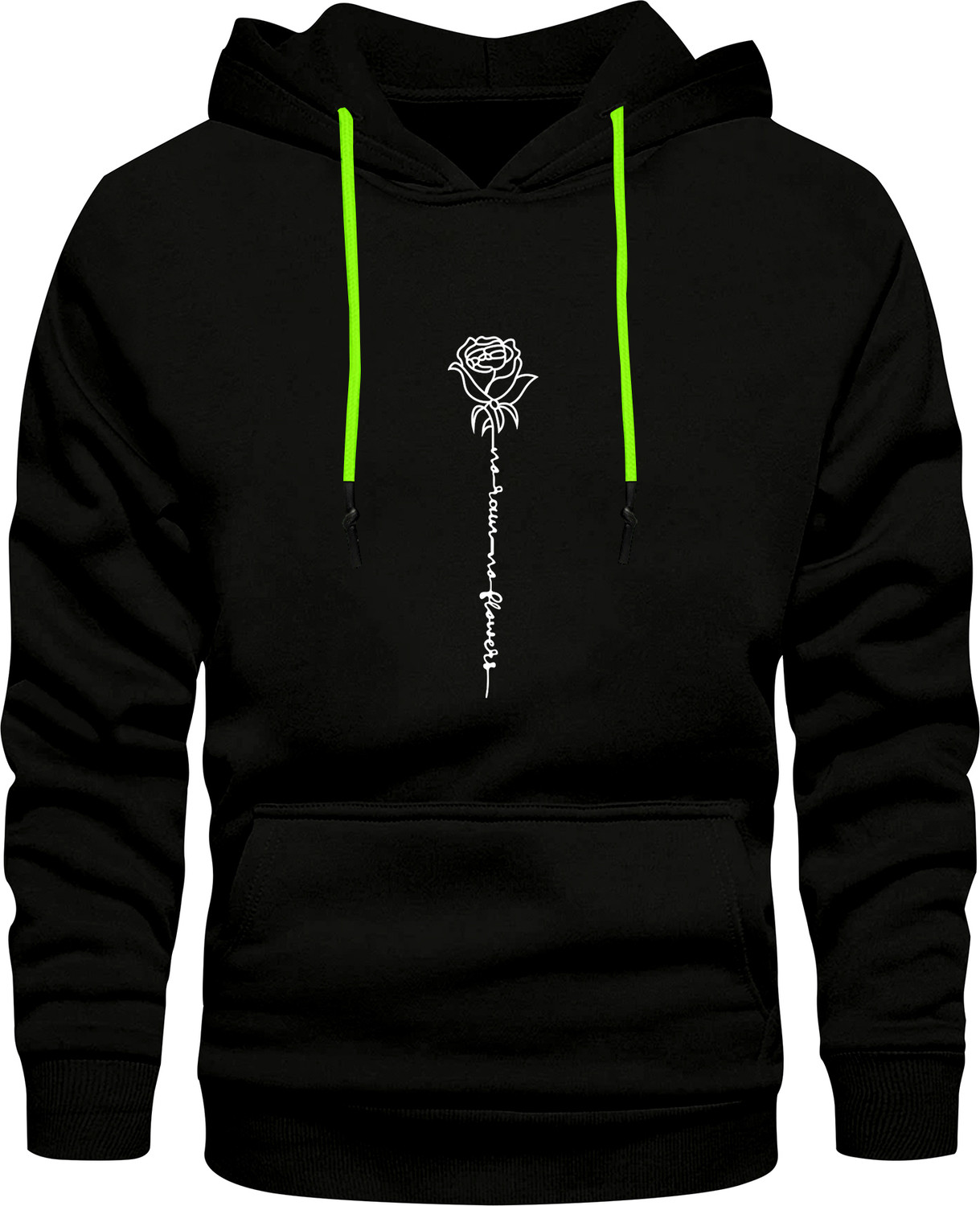 Image of EZCLOTHING Men Full Sleeve Printed Hooded Sweatshirt