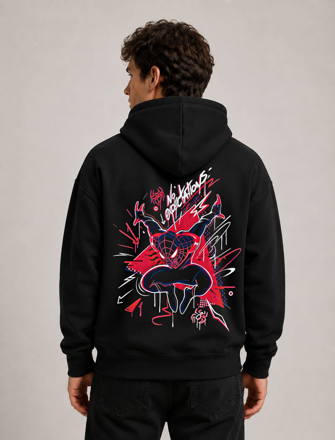 RASKELYBAX Men's Full Sleeve Graphic Print Hooded Sweatshirt - Image 1