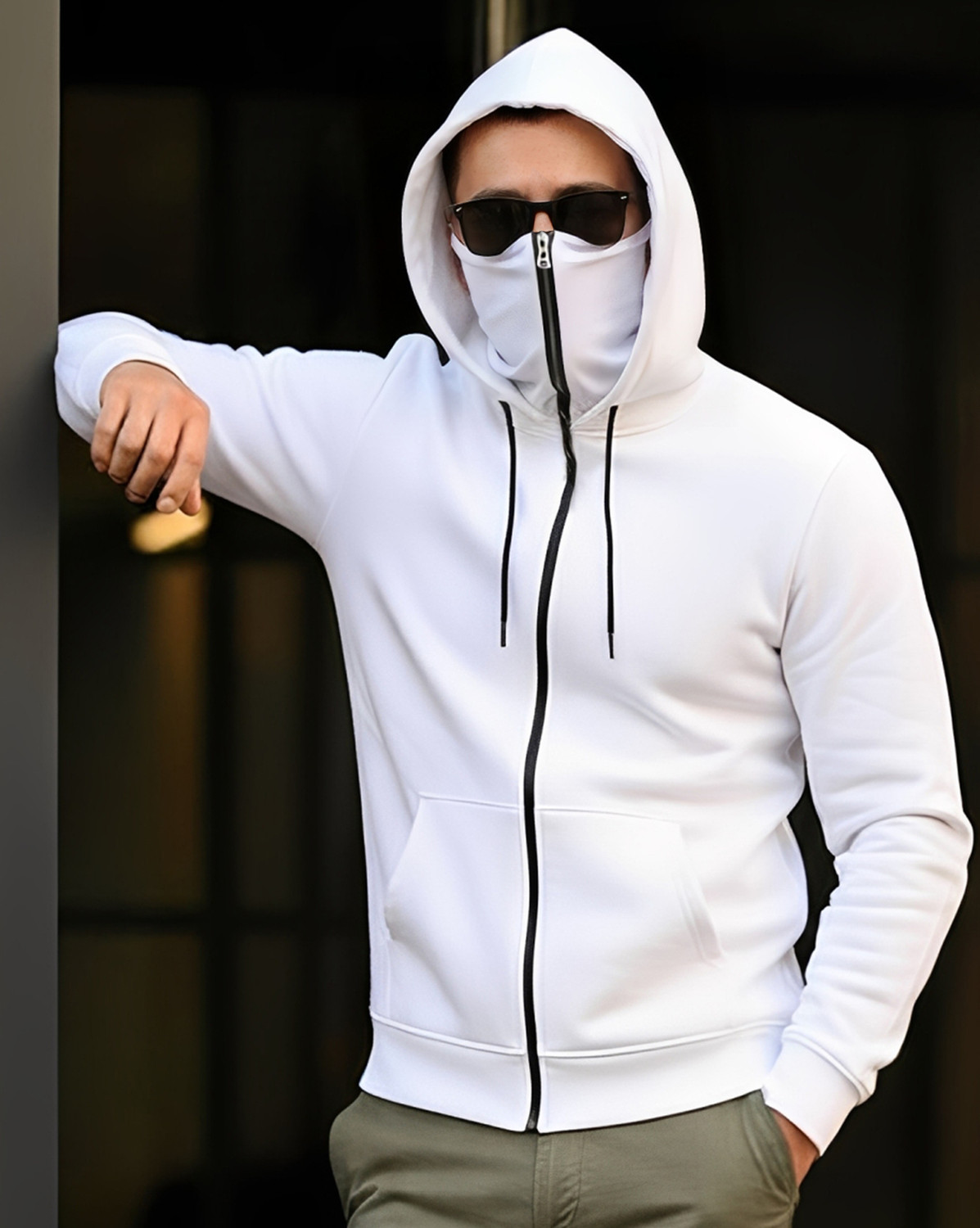 Image of Force NXT Men Full Sleeve Solid Hooded Sweatshirt