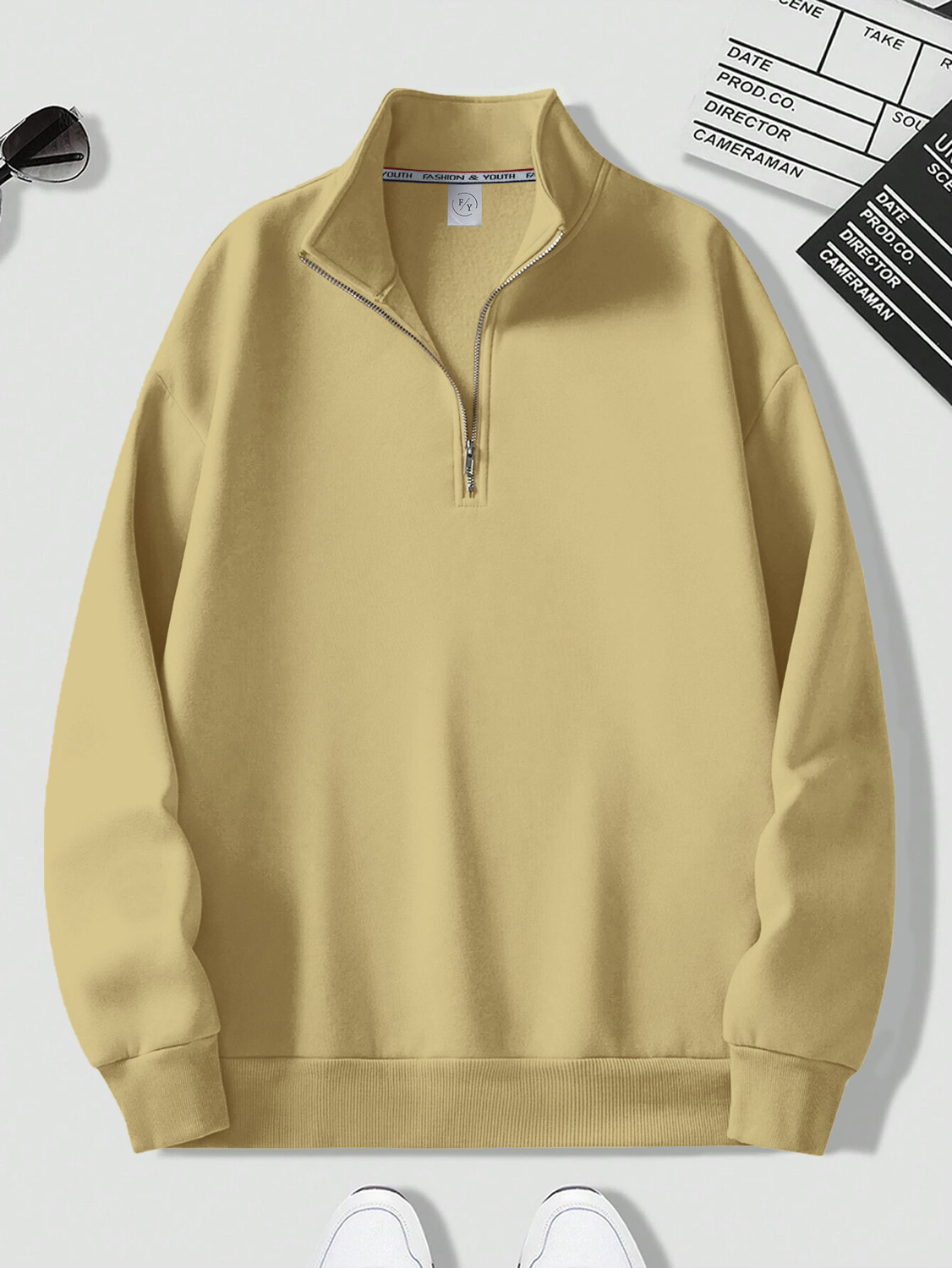 Image of TeeWink Men Full Sleeve Solid Sweatshirt