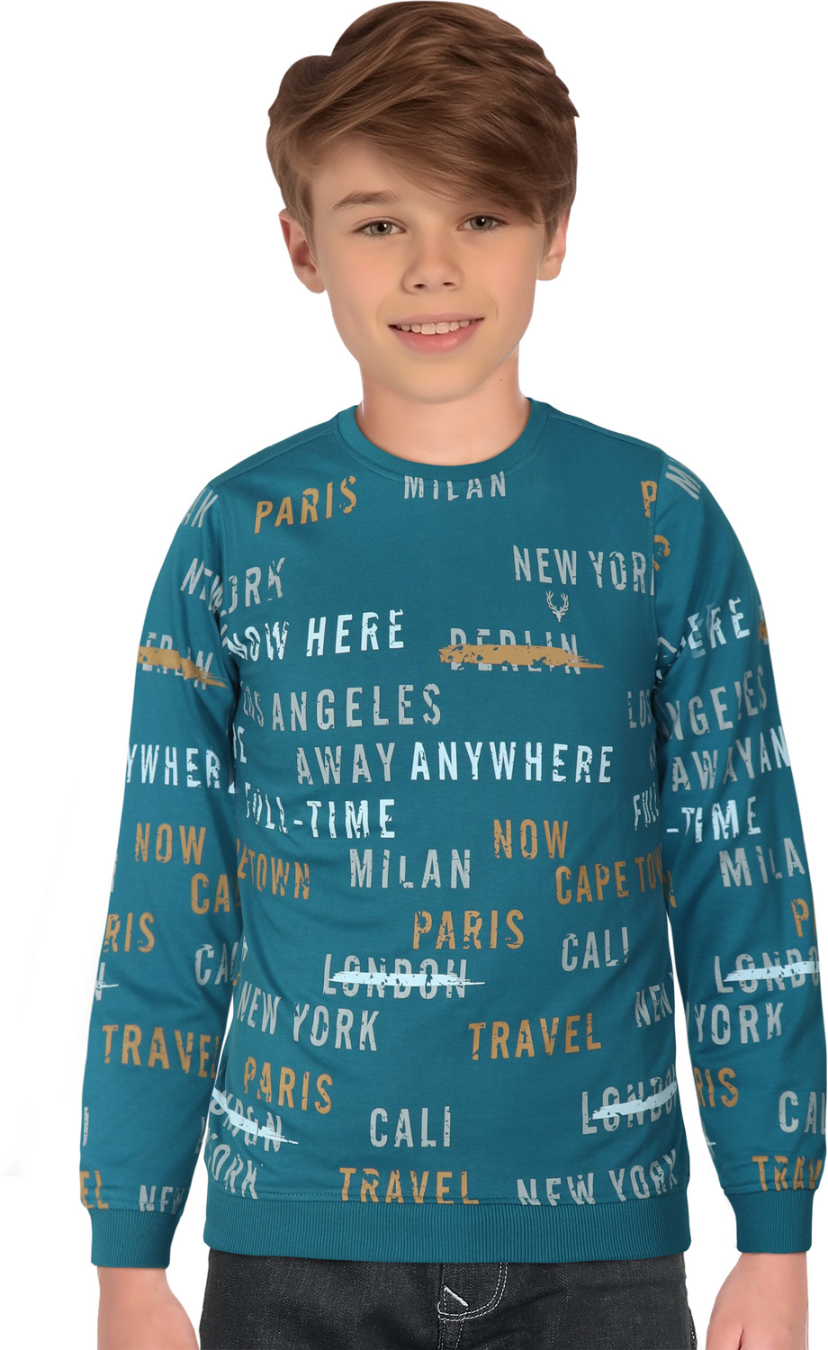 Image of Pepe Jeans Boys Full Sleeve Printed Sweatshirt