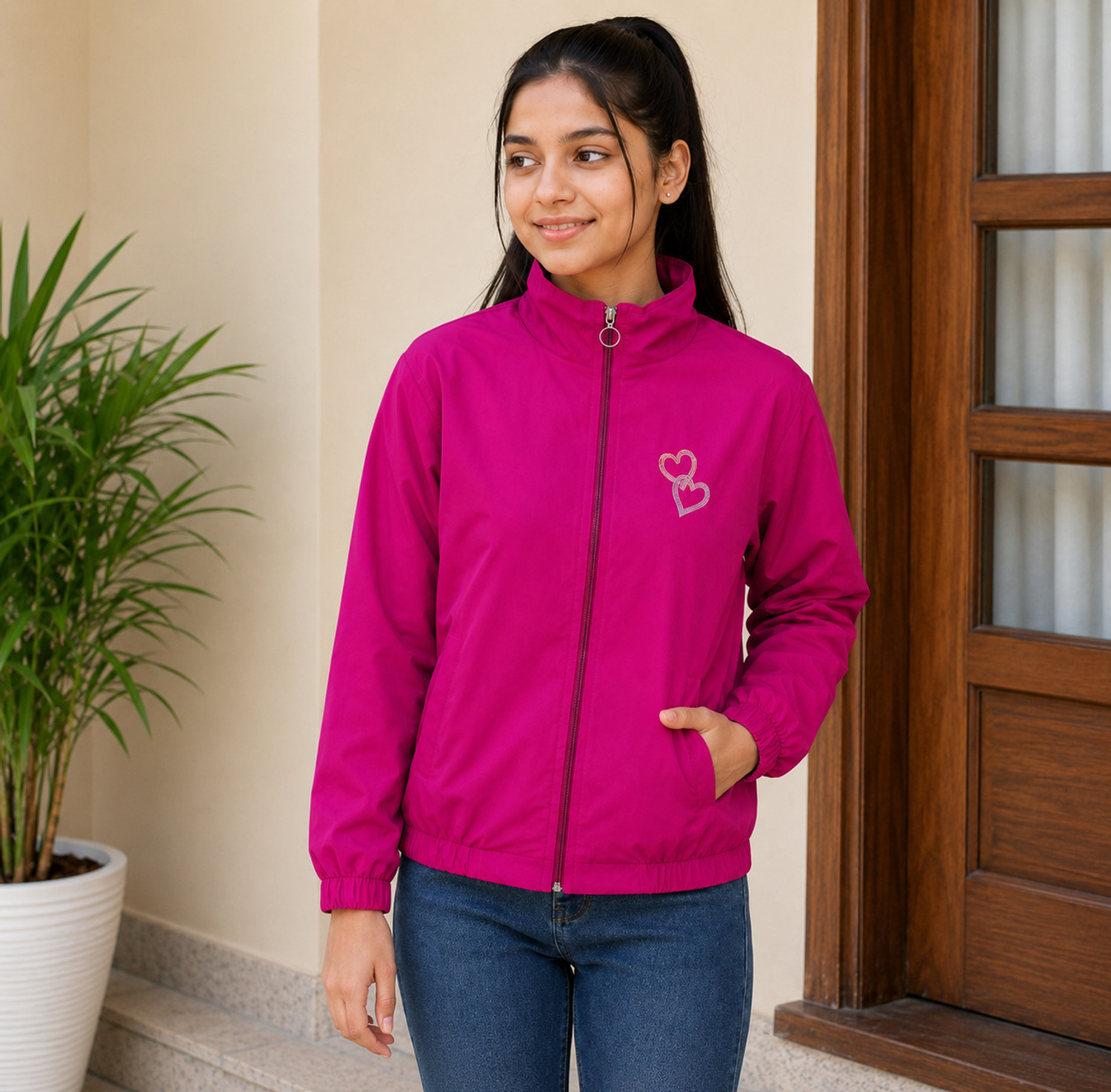 Image of Hiflyers Girls Solid Quilted Jacket
