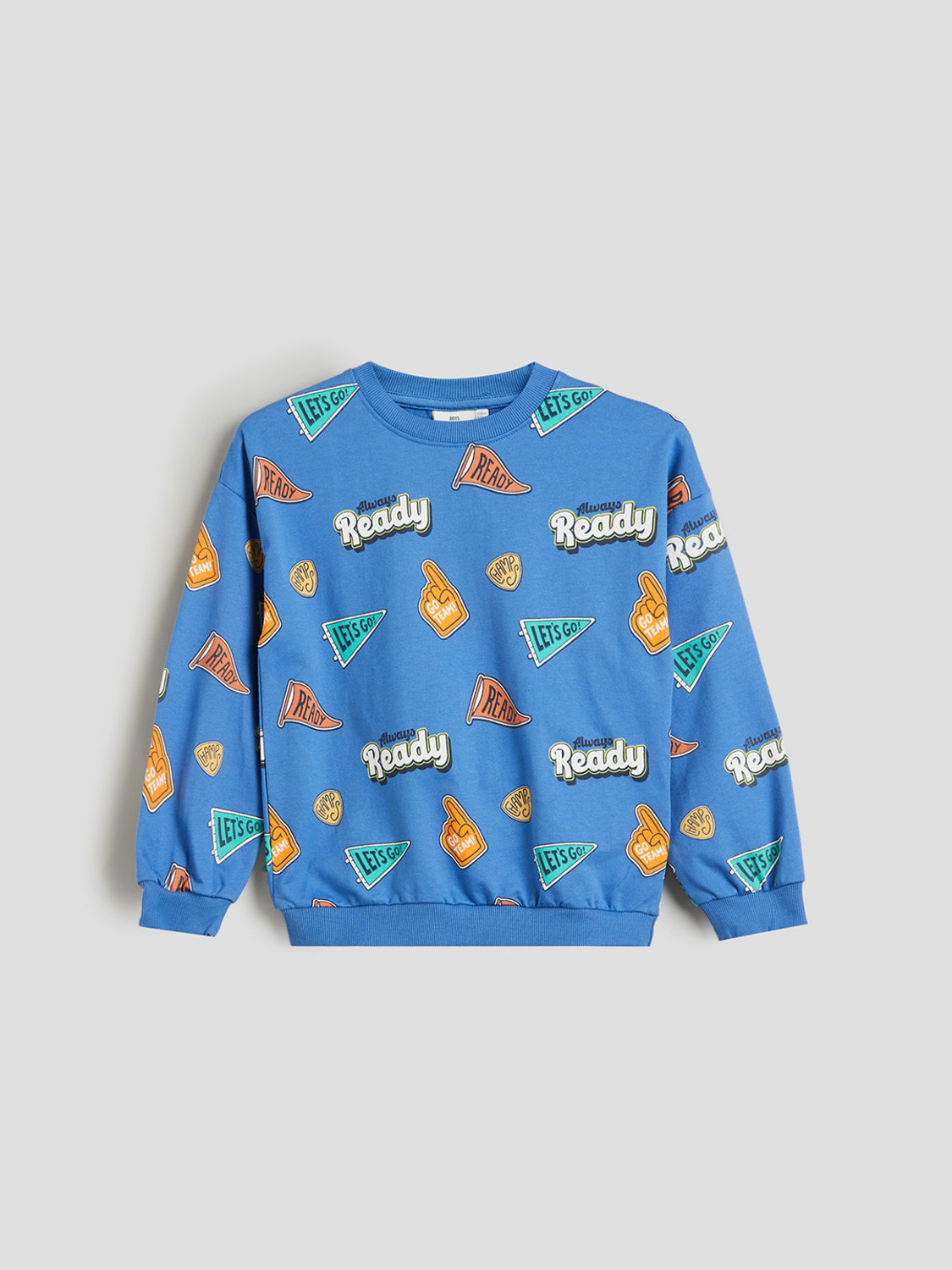Image of BONKIDS Boys Full Sleeve Embroidered Hooded Sweatshirt
