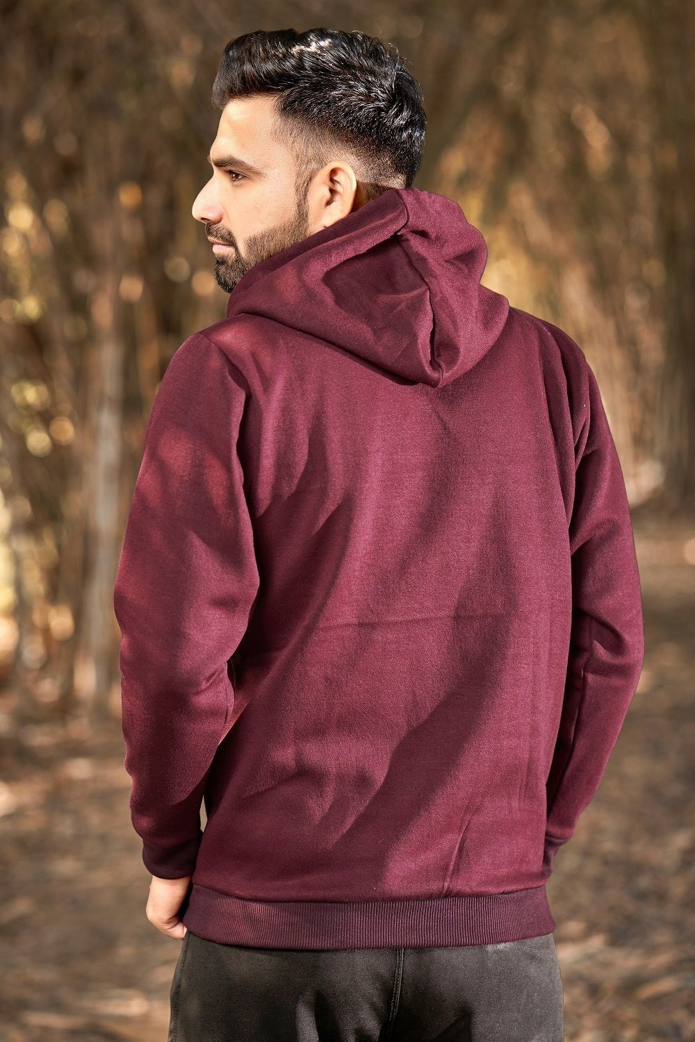 Image of JH MART Men Full Sleeve Printed Hooded Sweatshirt