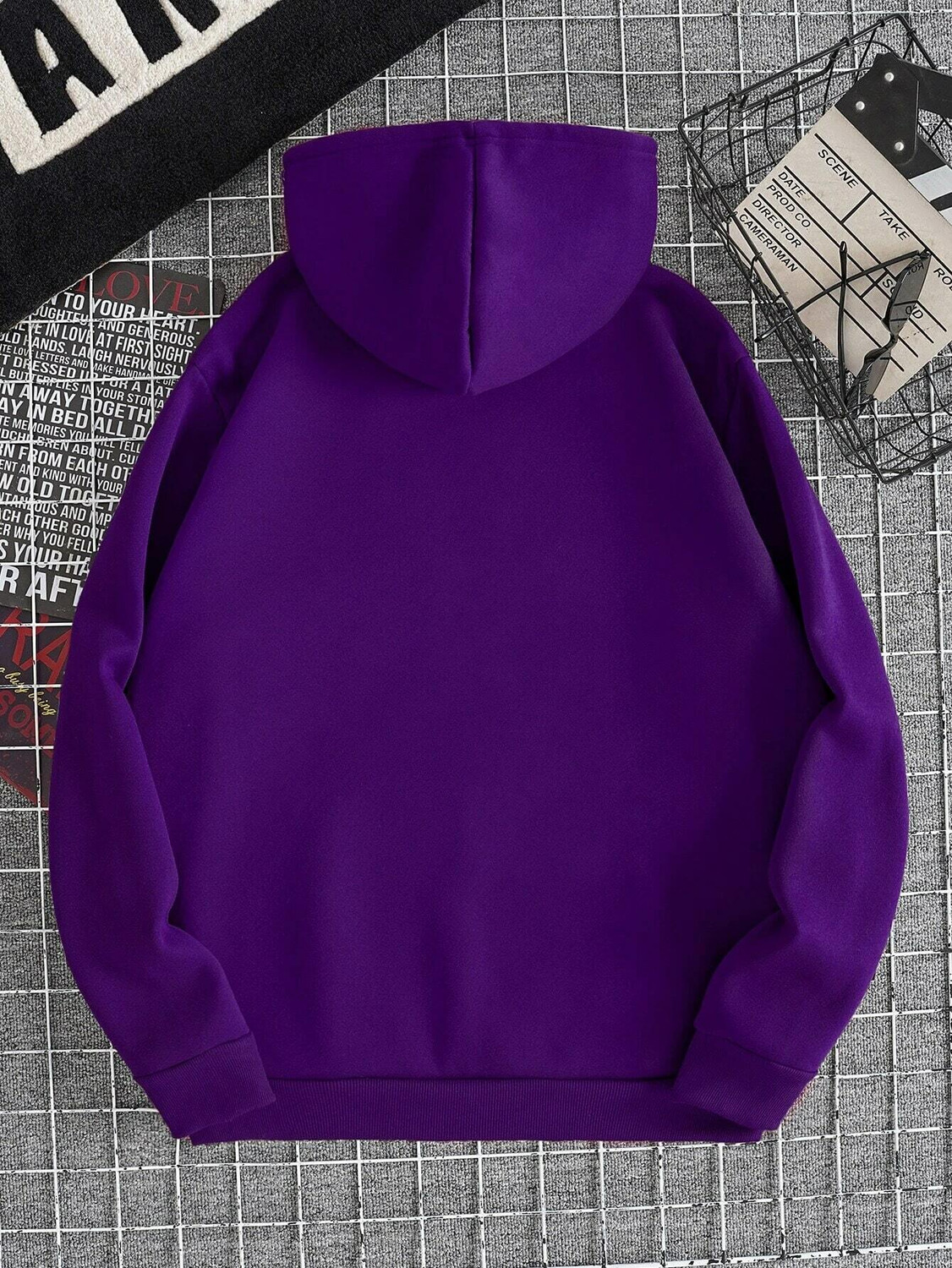 Image of SXV STYLE Men Full Sleeve Printed Reversible Hooded Sweatshirt