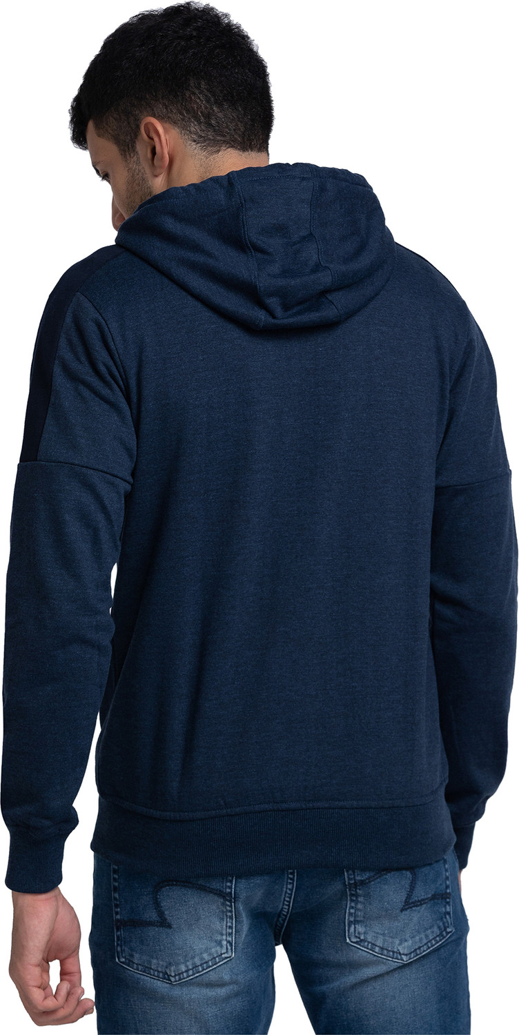 Image of PARK AVENUE Men Full Sleeve Solid Hooded Sweatshirt
