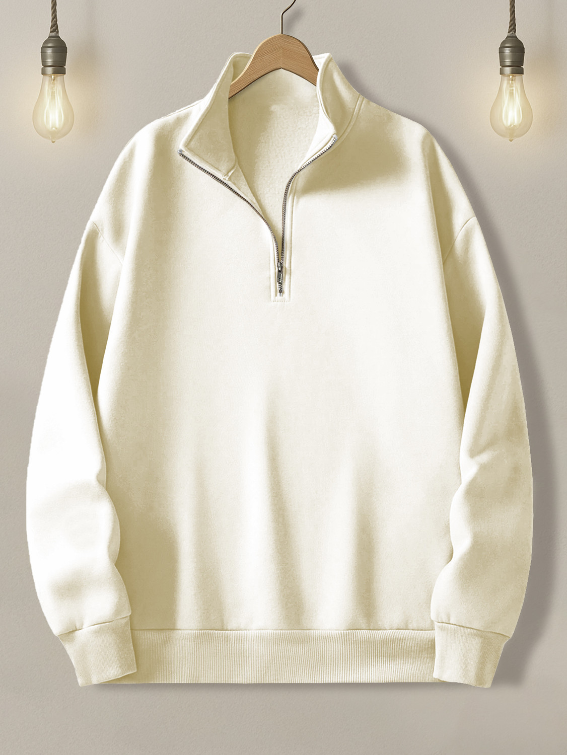 Image of TeeWink Men Full Sleeve Solid Sweatshirt