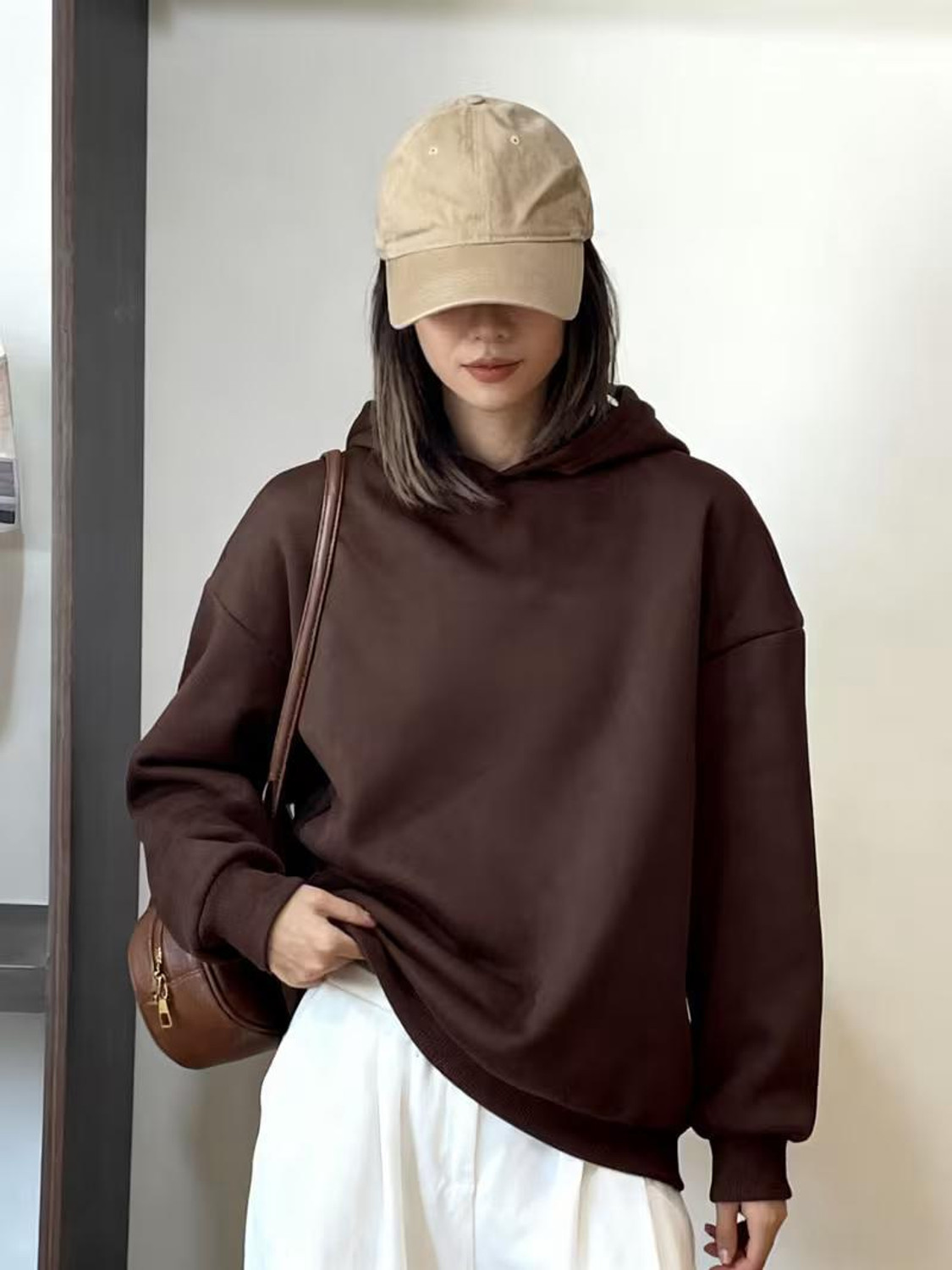 Image of Zyrofit Women Full Sleeve Solid Hooded Sweatshirt