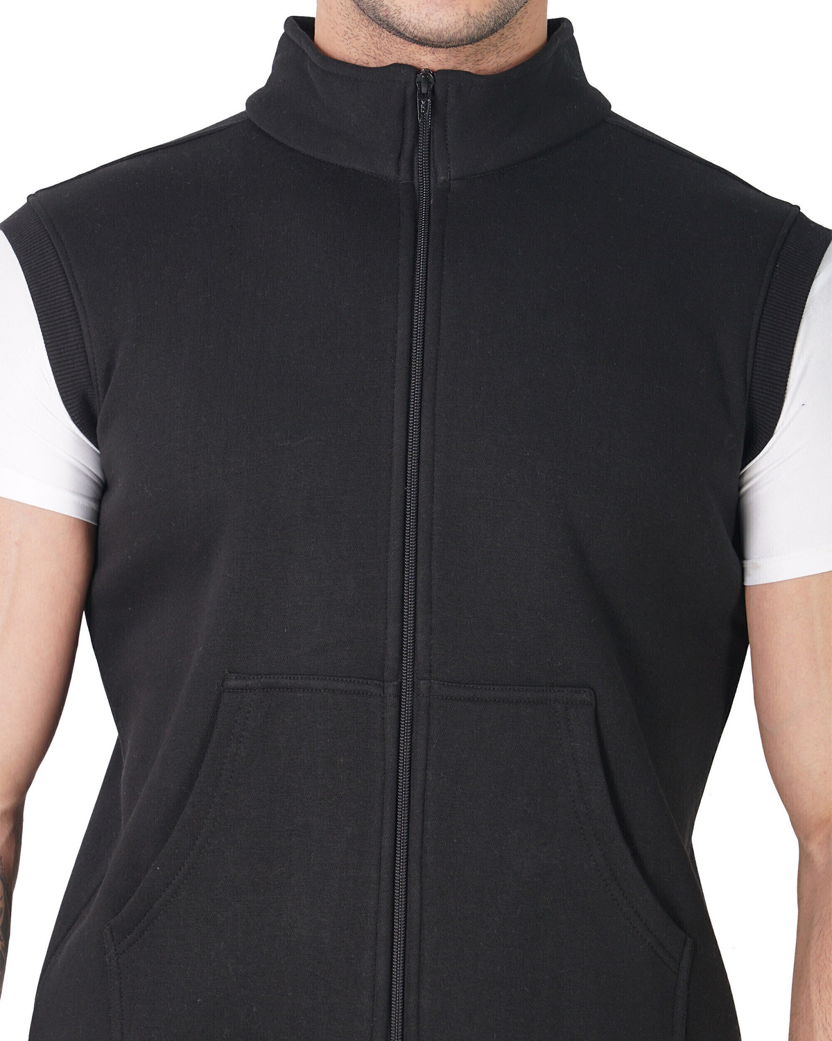 Image of Mindseye Creations Men Sleeveless Solid Sweatshirt