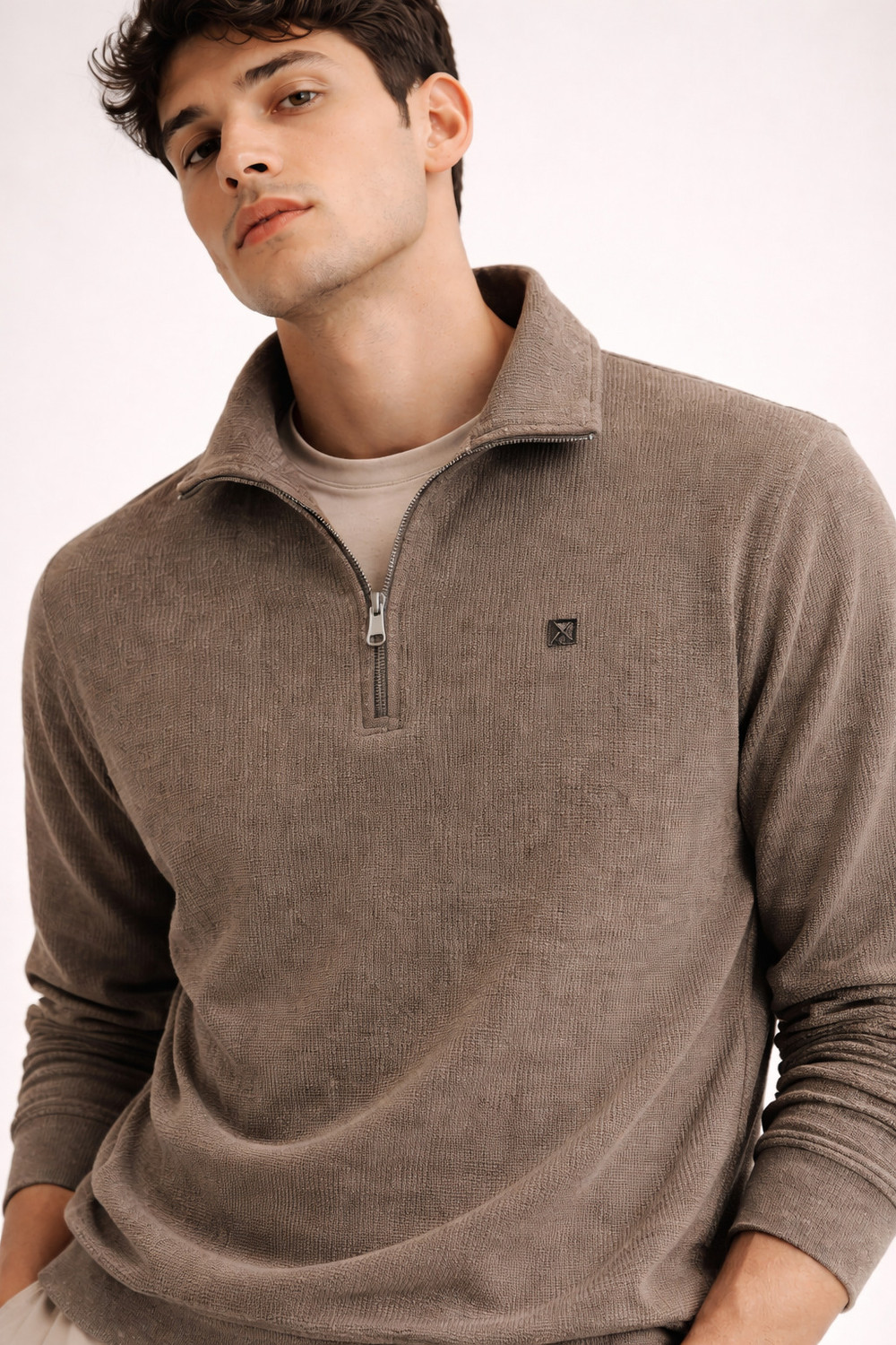 Image of Raj fashion Men Solid Polo Neck Reversible Cotton Blend Dark Green T-Shirt