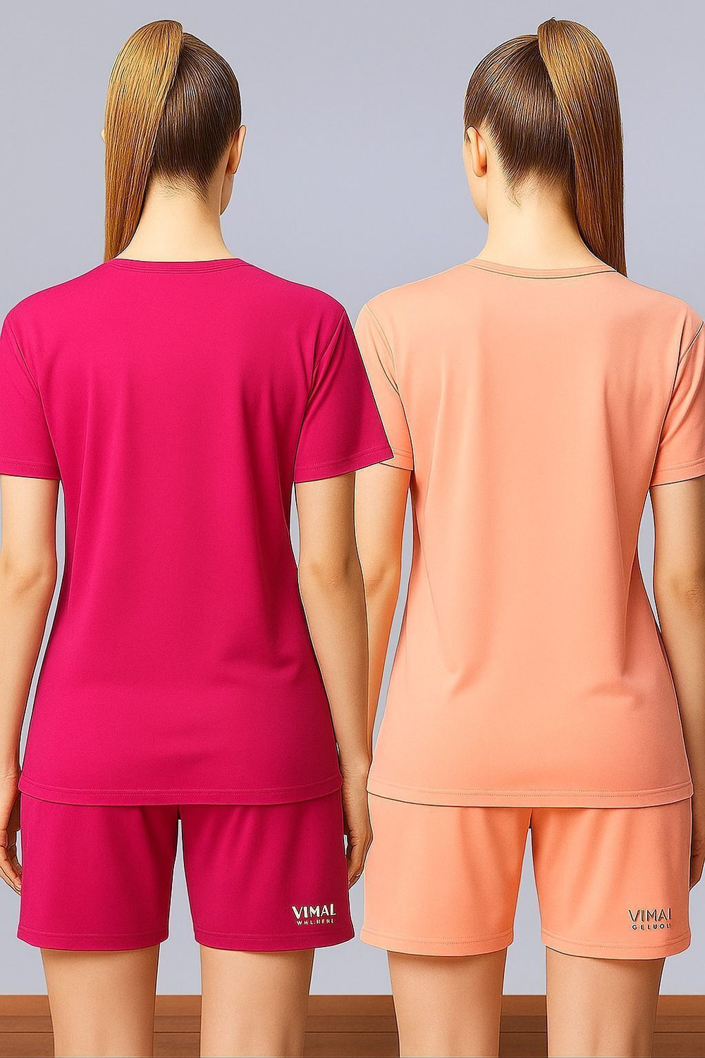 Image of Attirea Women Graphic Print Round Neck Polyester Pink T-Shirt