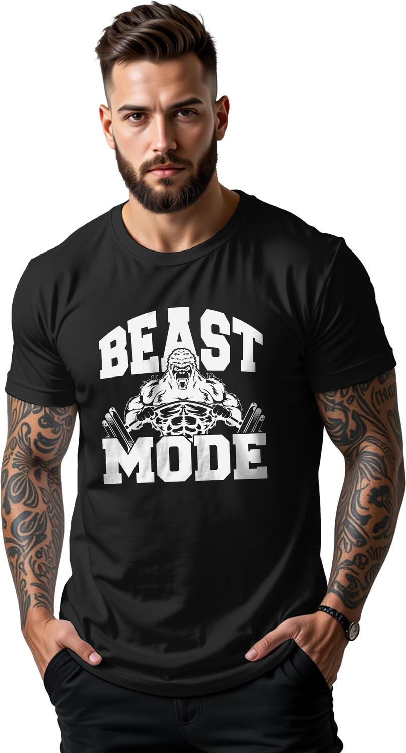 Image of TEEMEX Men Solid Hooded Neck Cotton Blend Black T-Shirt