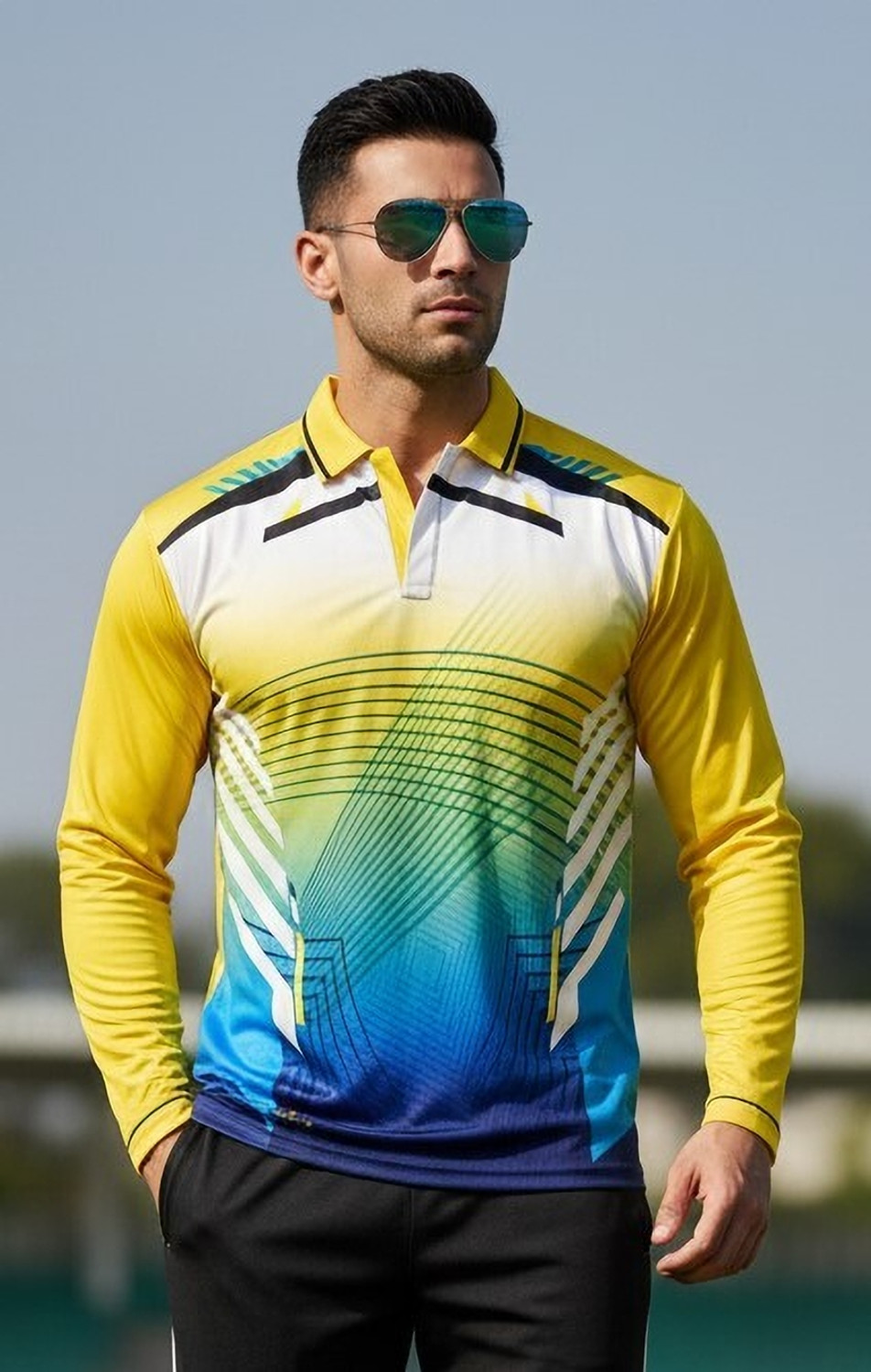 Image of PSAJRCY Men Solid Polo Neck Polyester White T-Shirt