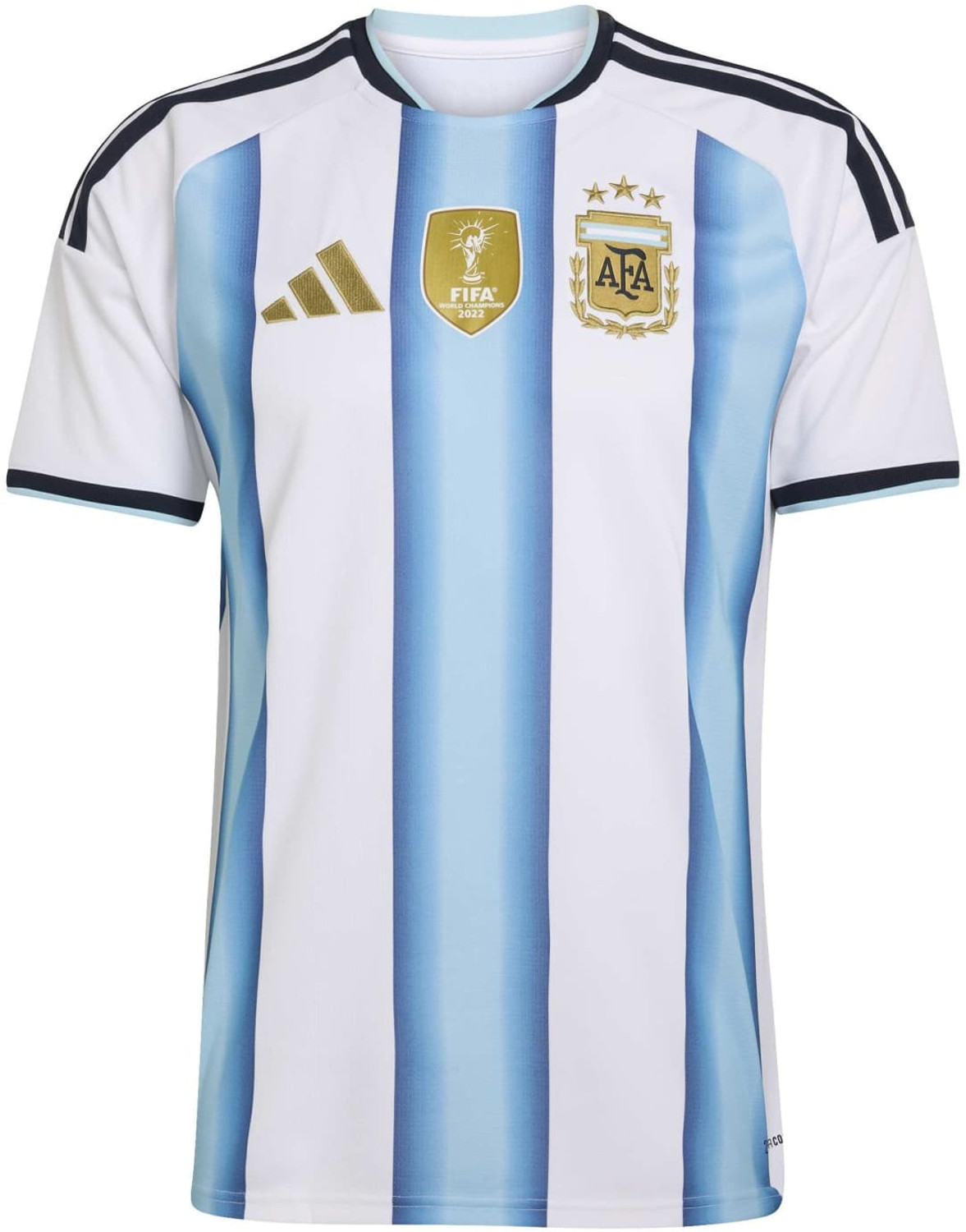 Image of ADIDAS Official FIFA World Cup Argentina Jersey Men Printed Mandarin Collar Polyester White T-Shirt